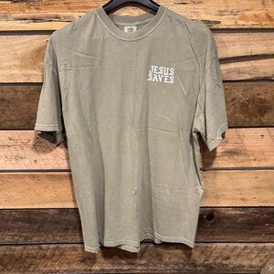 Comfort Colors Khaki 'Jesus Saves' Tee